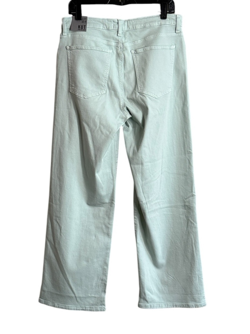 Kut from the Kloth Charlotte High Rise Wide Leg in Icy Mint - Picture 5 of 7